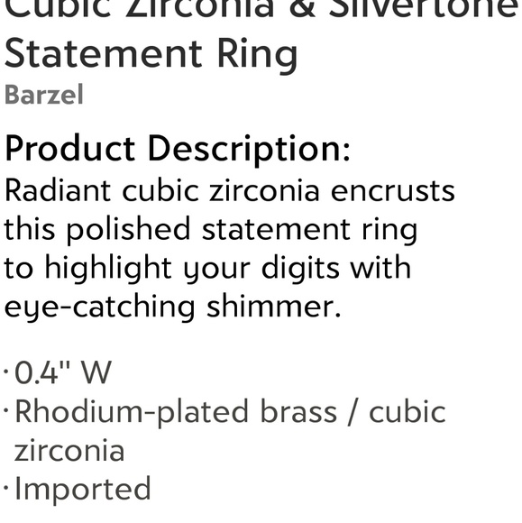 🆕💍💎Cubic Zirconia Silvertone Chain Sz 7💍 - Picture 8 of 8